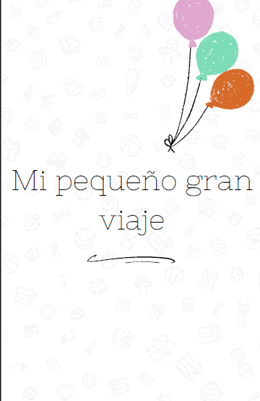 Diario "Mi primer viaje" para bebés de 0 a 2 años