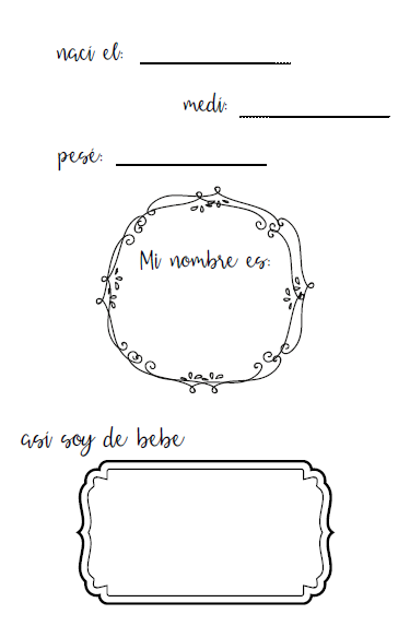 Diario "Mi primer viaje" para bebés de 0 a 2 años