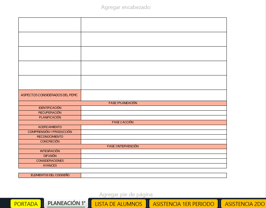 Formato de planeación 3ro kinder